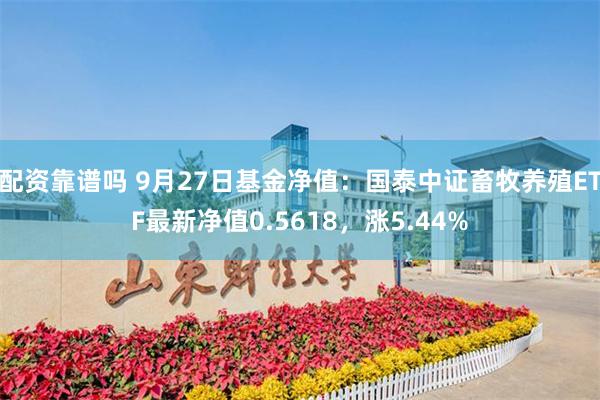 配资靠谱吗 9月27日基金净值：国泰中证畜牧养殖ETF最新净值0.5618，涨5.44%